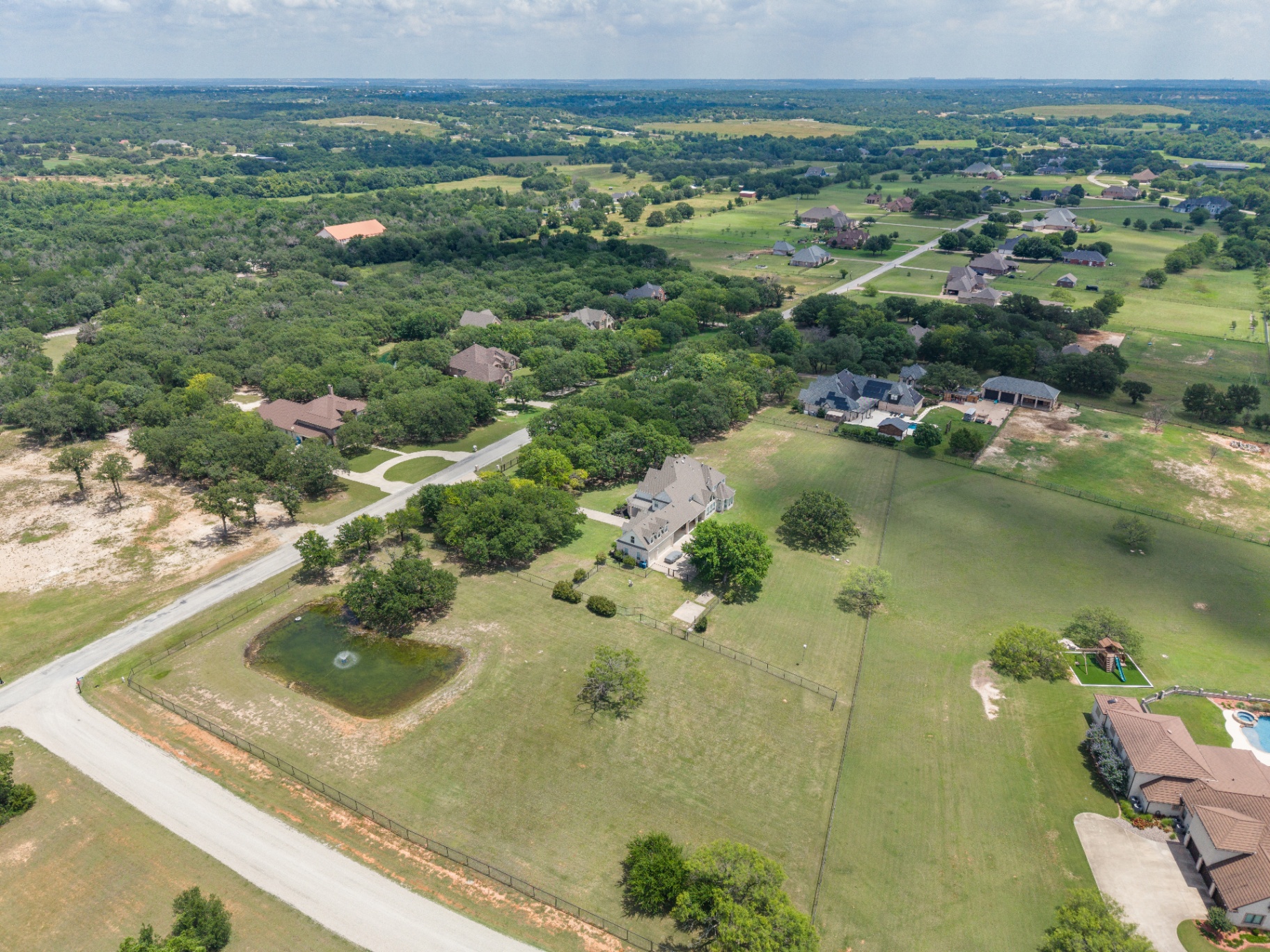 Aerial showing property boundaries